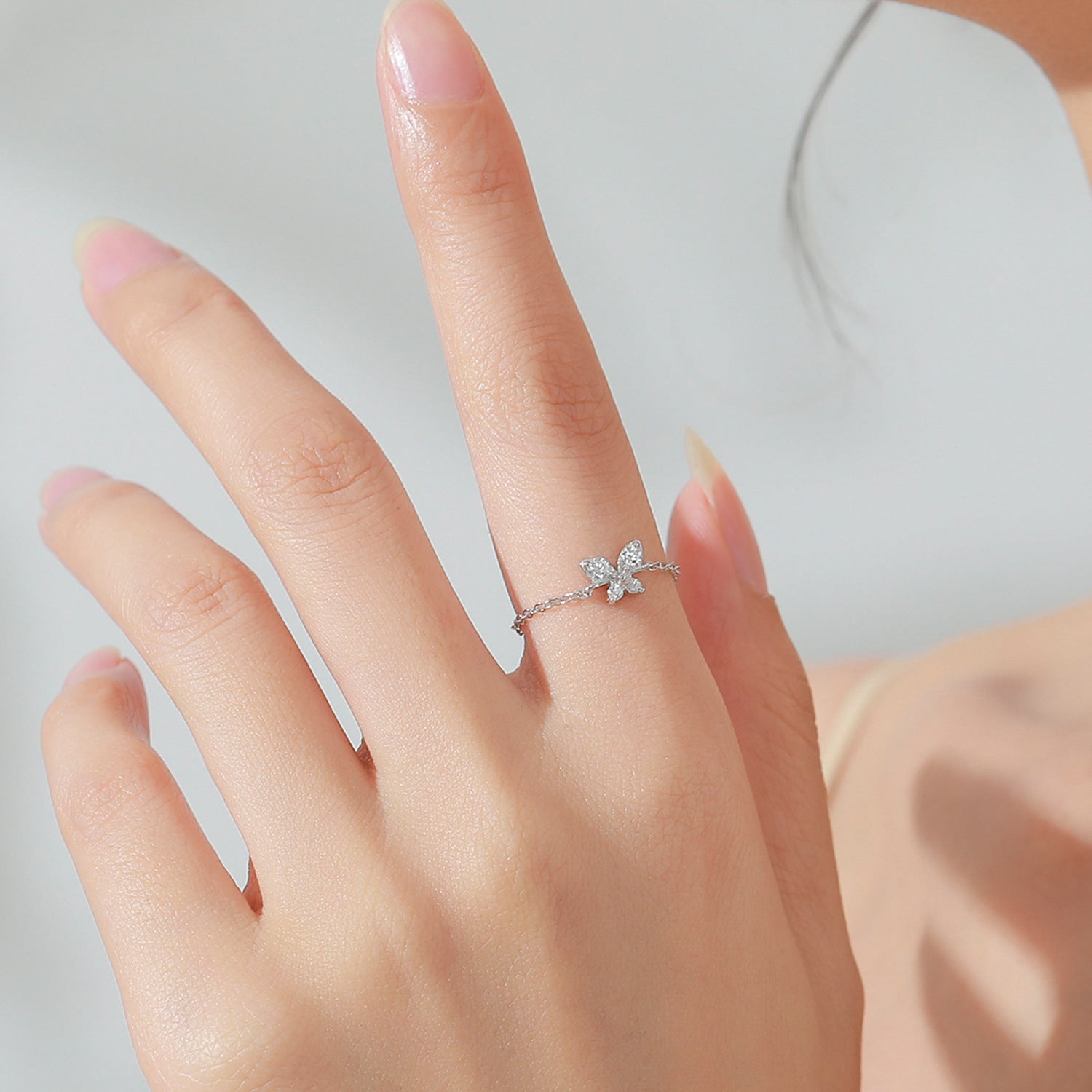 Adjustable Whimsical Butterfly Ring