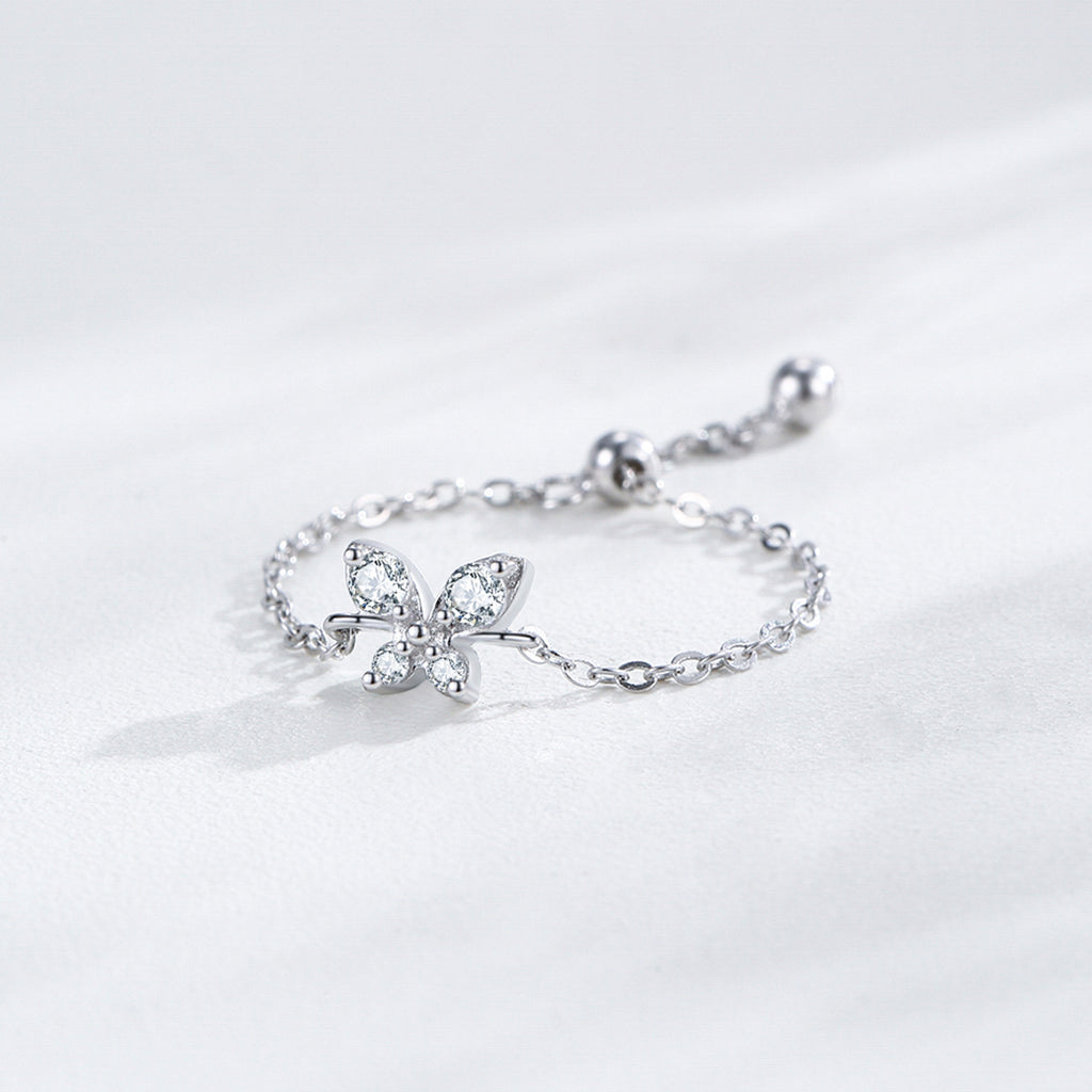 Adjustable Whimsical Butterfly Ring