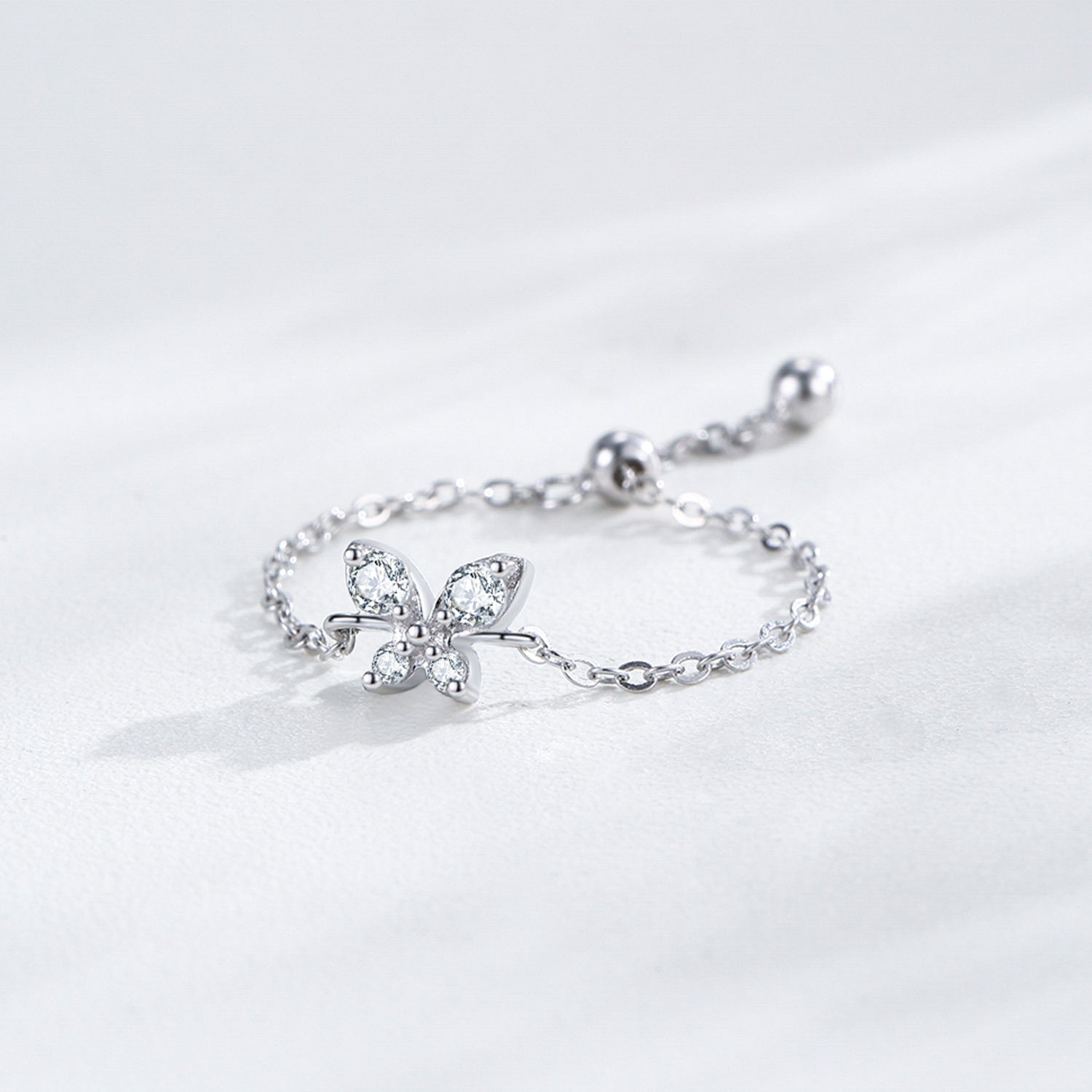 Adjustable Whimsical Butterfly Ring