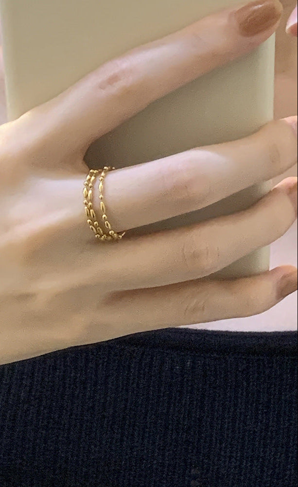 Minimalist Adjustable Chain Ring