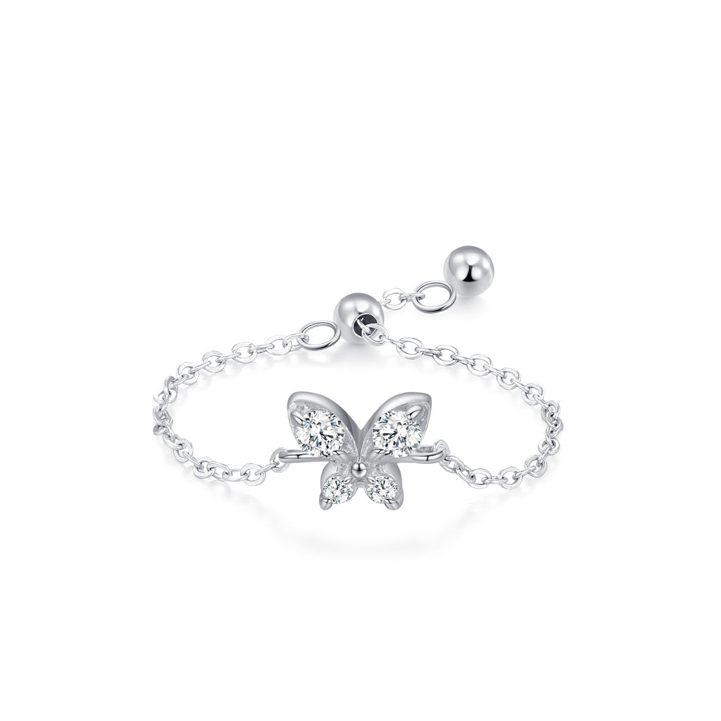 Adjustable Whimsical Butterfly Ring