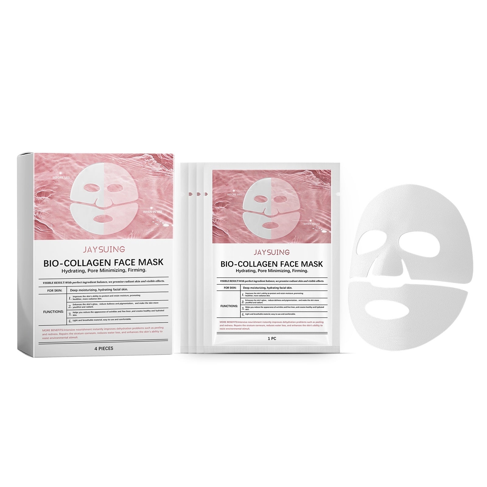 4-piece Bio-Collagen Face Mask