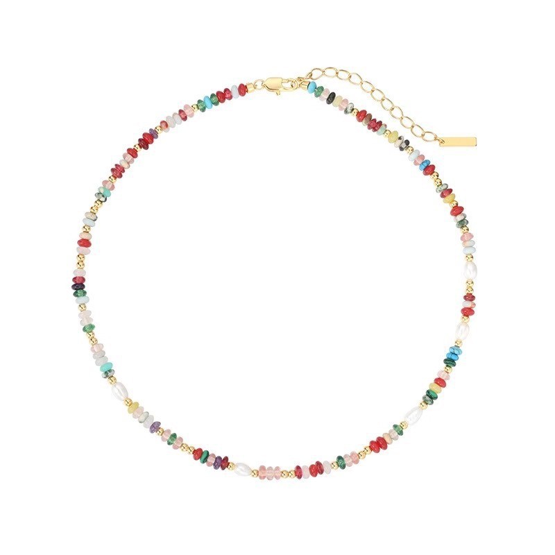 Colourful Freshwater Pearl Beaded Necklace & Bracelet