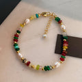 Colourful Freshwater Pearl Beaded Necklace & Bracelet