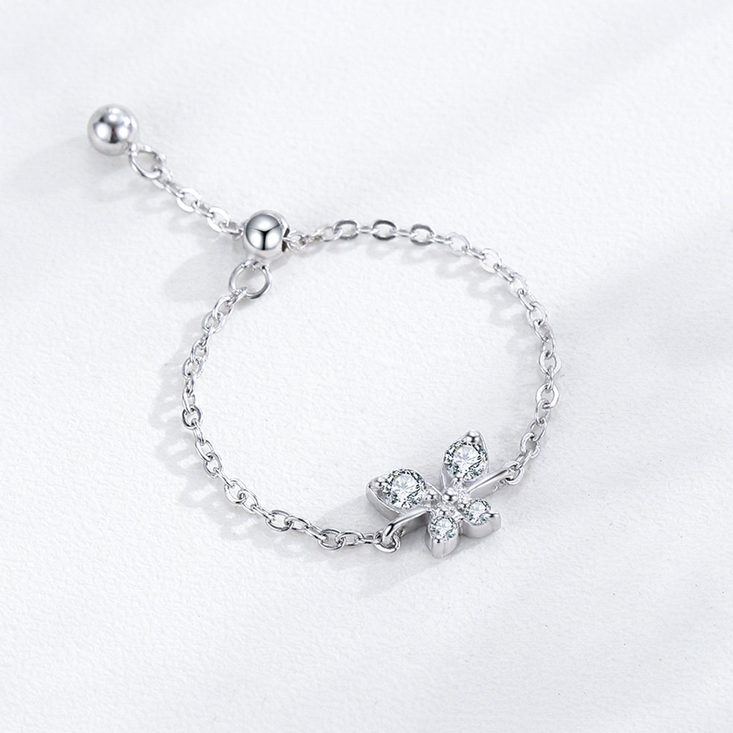 Adjustable Whimsical Butterfly Ring