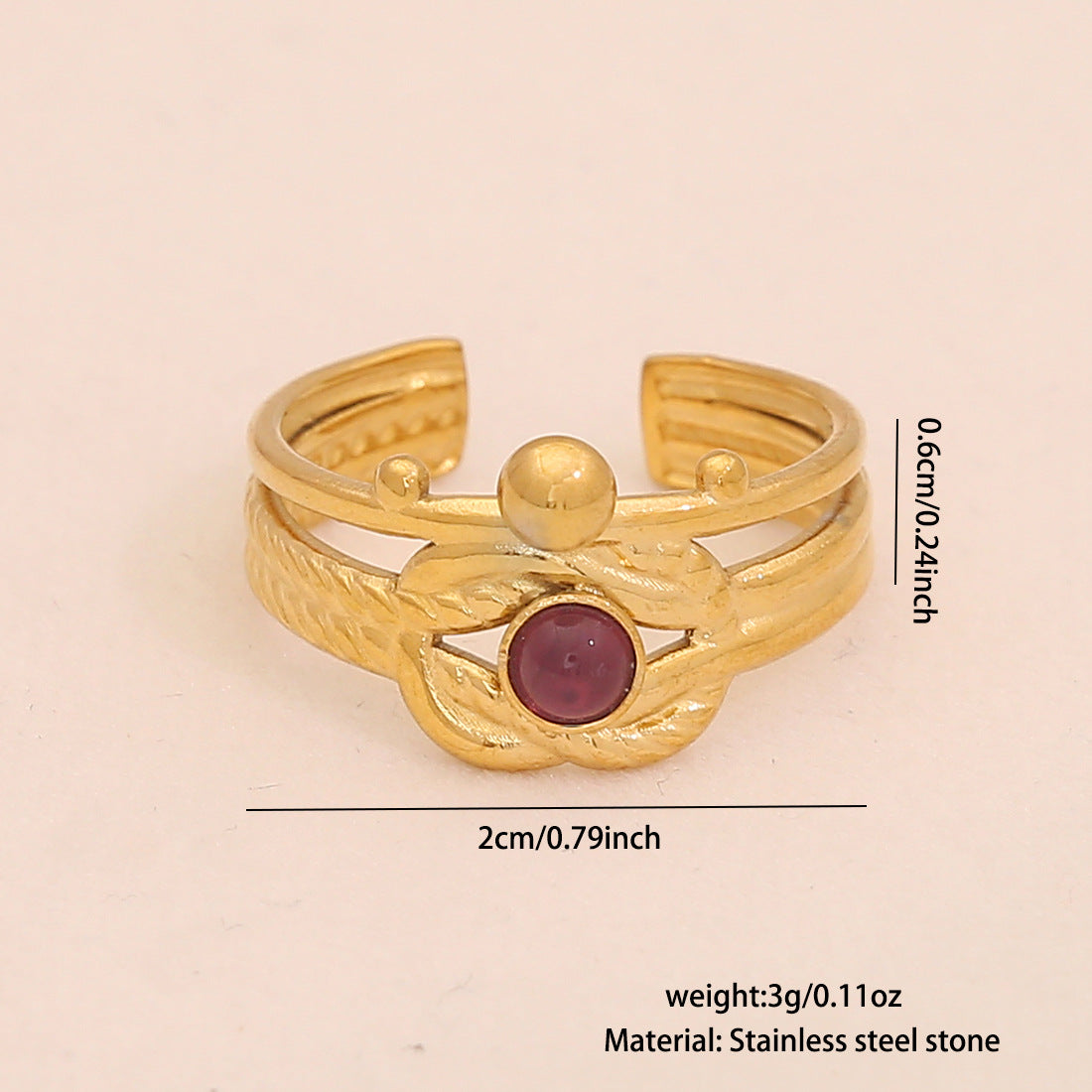 Adjustable Boho Grounding Ring